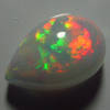 6.90 / Cts - 11x16 mm - Pear Cut Cabochon - WELO ETHIOPIAN OPAL - Amazing Green Red Mix Fire